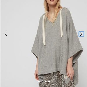 NWT ALLSAINTS Hoody, Grey Marl
